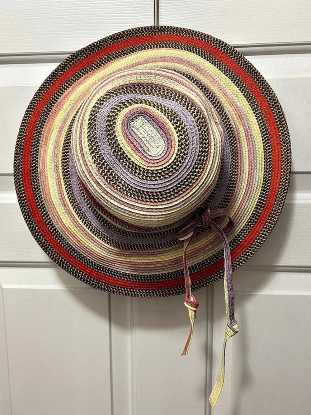 Scala Multicolor Woven Sun Hat Like New